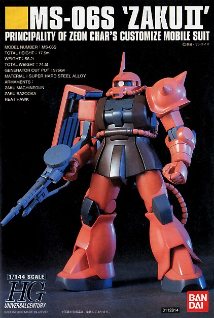 Mô hình Gundam Bandai HGUC 032 Char's Zaku II 1/144 MS Gundam