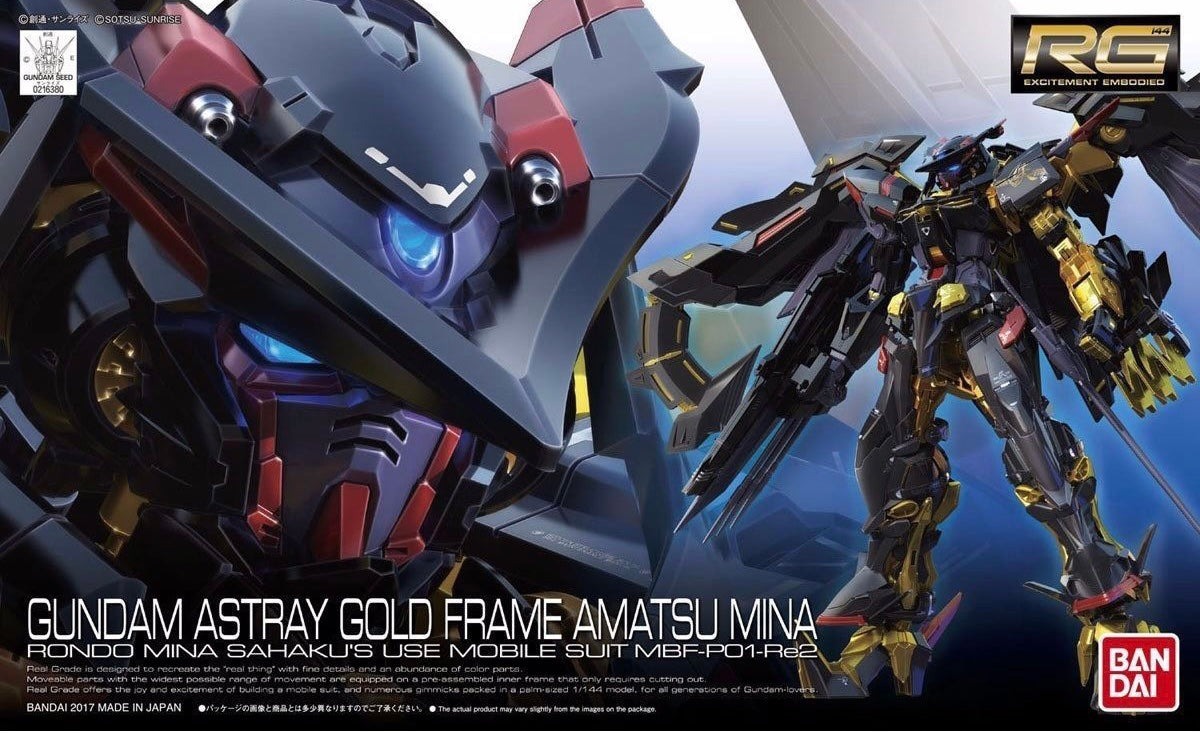 Mô Hình Gundam Bandai RG 24 Gundam Astray Gold Frame Amatsu Mina 1/144 Seed Astray