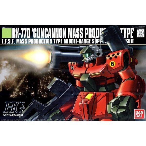 Mô Hình Lắp Ráp Gundam Bandai HGUC 1/144 RX-77D Guncannon Production Type