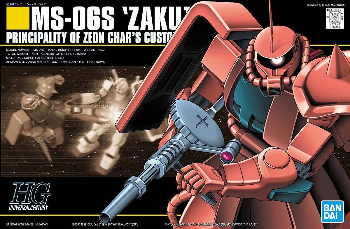 Mô hình Gundam Bandai HGUC 032 Char's Zaku II 1/144 MS Gundam
