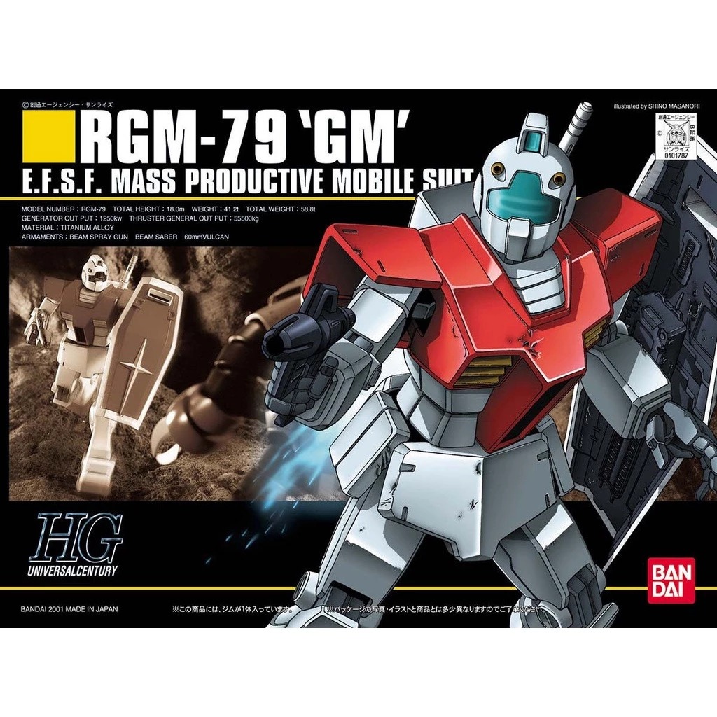 Mô hình Gundam Bandai HGUC 020 RGM-79 GM 1/144 MS Gundam