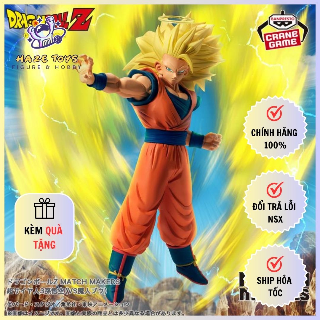 [Chính Hãng] Mô Hình Dragon Ball Z - Match Makers - Super Saiyan 3 Goku (vs. Majin Buu) - Banpresto