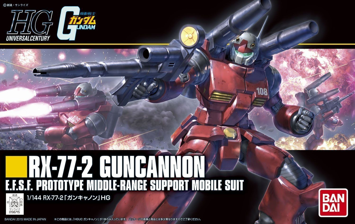 Mô Hình Gundam Bandai HG 190 RX-77-2 Guncannon 1/144 MS Gundam UC
