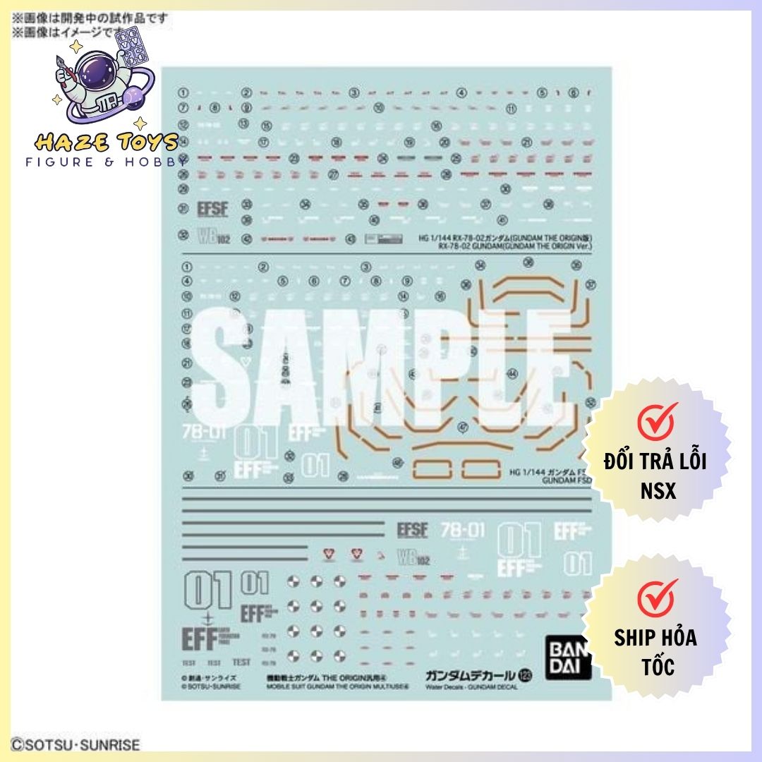 GUNDAM DECAL123 MOBILE SUIT GUNDAM THE ORIGIN MULTIUSE ④