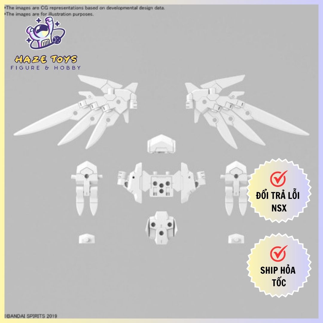 Mô hình phụ kiện Bandai 30MM 1/144 OPTION PARTS SET 17 (WING UNIT 1)