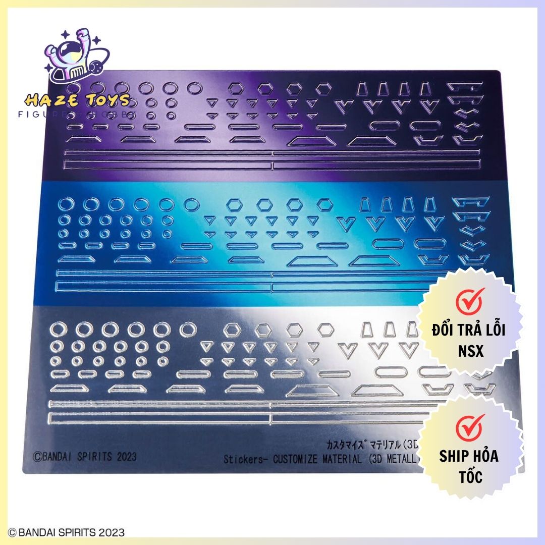 Phụ Kiện Bandai 30MM CUSTOMIZE MATERIAL (3D METALLIC STICKERS 2)
