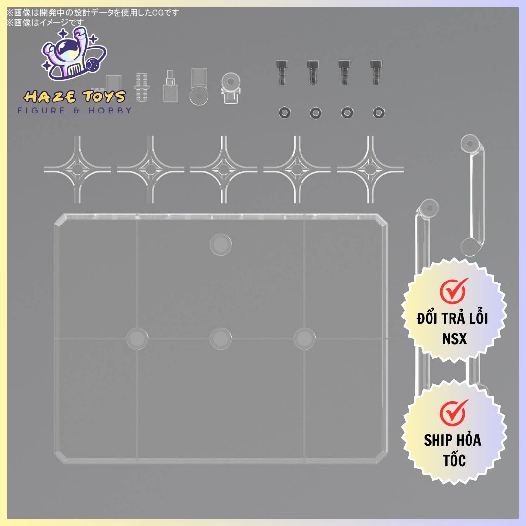 Đế trưng bày Bandai Action Base 8 [Clear Color]