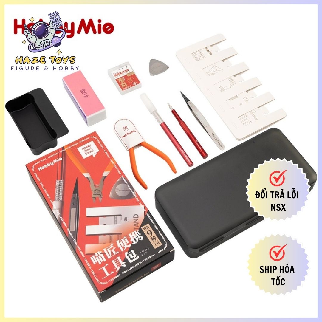 Combo Dụng Cụ Lắp Ráp Mô Hình Hobby Mio Craft Tool Set (9 món) - Chính hãng Hobby Mio