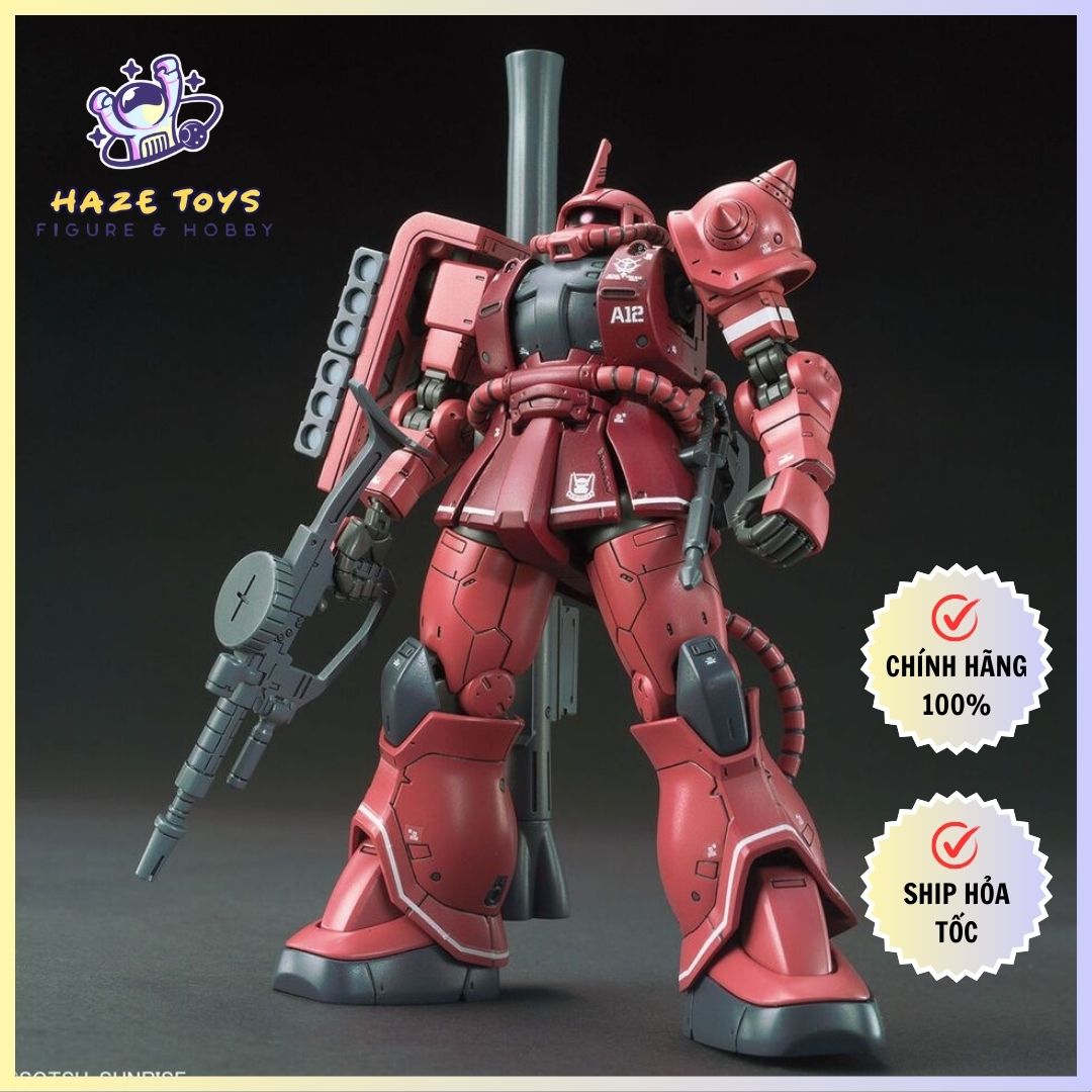 Mô hình HG GTO 1/144 MS-06S Zaku II (Red Comet Ver.) - Chính hãng Bandai Nhật Bản
