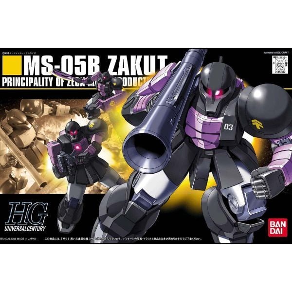 Mô hình lắp ráp Gundam HG UC Zaku 1 Black Tri Stars