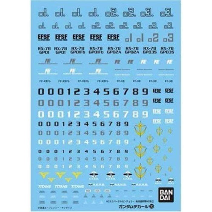 Decal Nước GUNDAM DECAL 30 HGUC MULTIUSE - EARTH FEDERATION 1 - Bandai