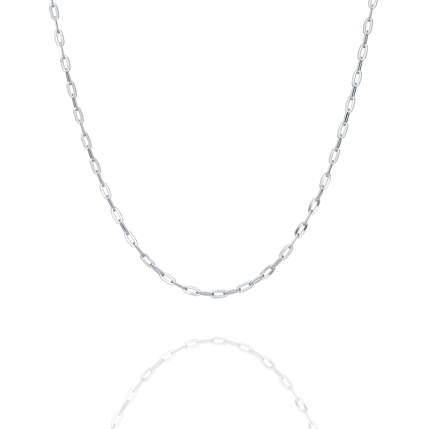 Dây chuyền - Trơn 16 - Màu bạc (Paperclip Chain)
