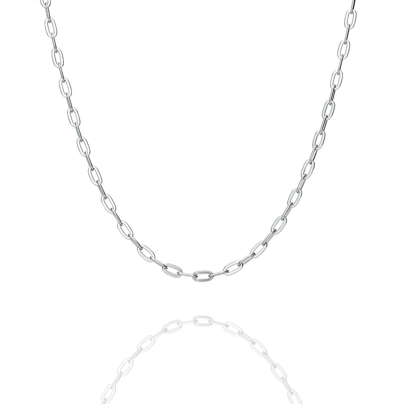 Dây chuyền - Trơn 17 - Màu bạc (Paperclip Chain)
