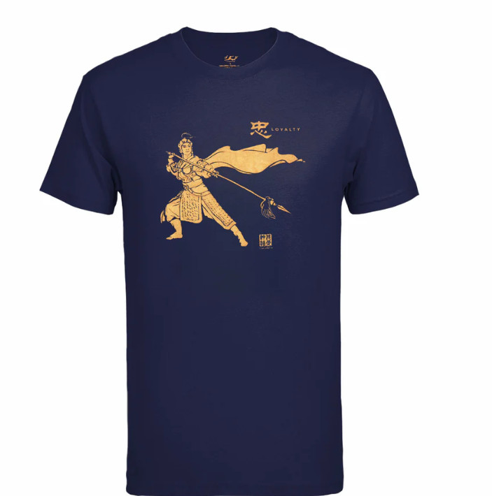 Áo thun Tinh Trung Nhạc Phi - Xanh navy (The Loyalty of Yue Fei)