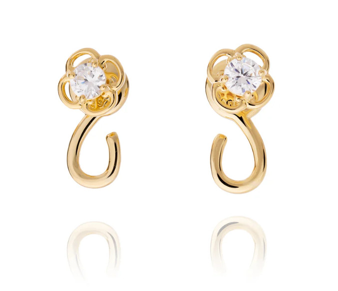 Khuyên tai - màu vàng (Ruyi Charm Hoop)