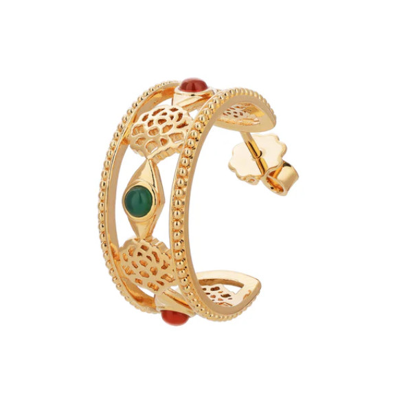 Khuyên tai - Hoa Mẫu Đơn (Golden Tang Peony Hoop)