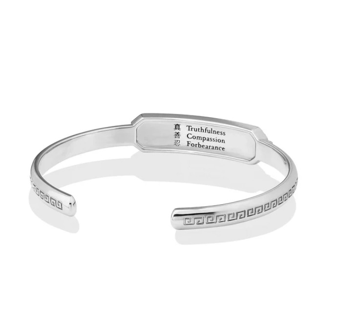 Vòng tay Chân Thiện Nhẫn- kiềng, màu bạc (Zhen Shan Ren Wondrous Words)