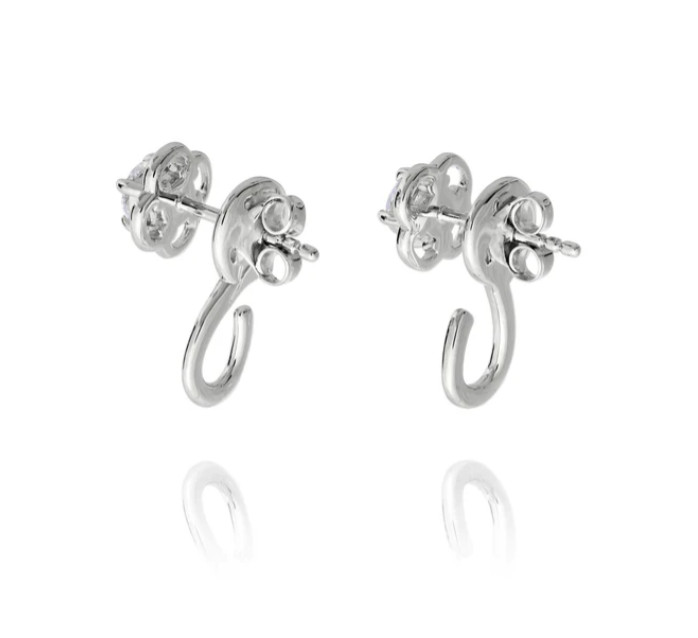 Khuyên tai - màu bạc (Ruyi Charm Hoop)