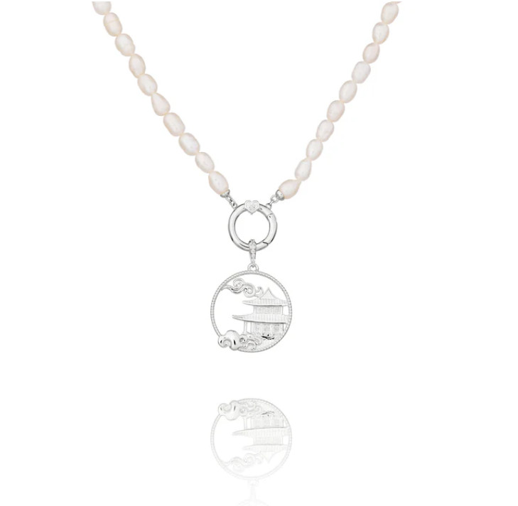 Dây chuyền ngọc trai - Màu bạc (PearlCharm Clasp)