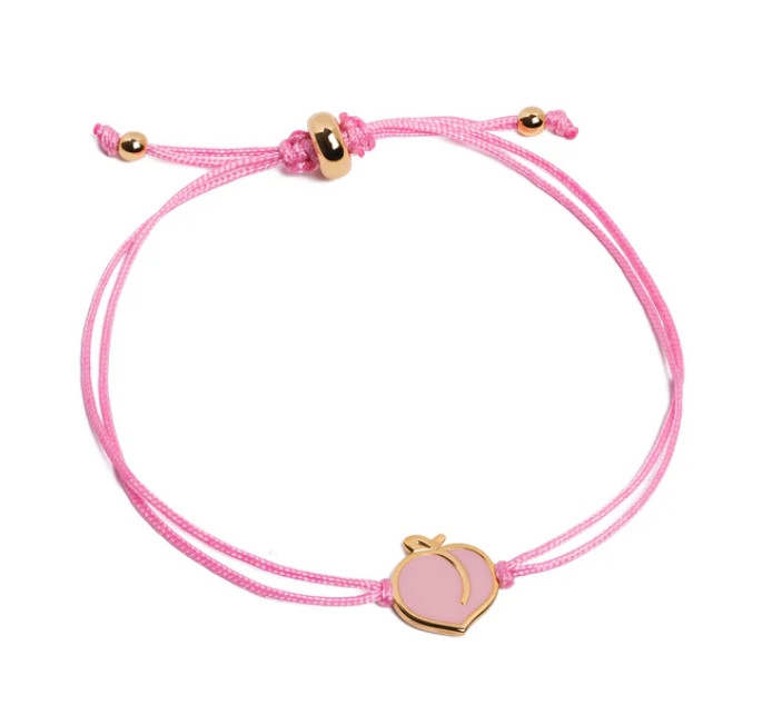 Vòng tay dây nylon - Trái đào hồng (Magical Peach)