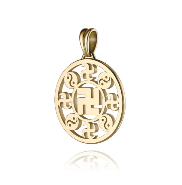 Mặt dây chuyền chữ Vạn vàng 18kt - 22mm (Wan Pendant 18kt Yellow Gold 22mm)