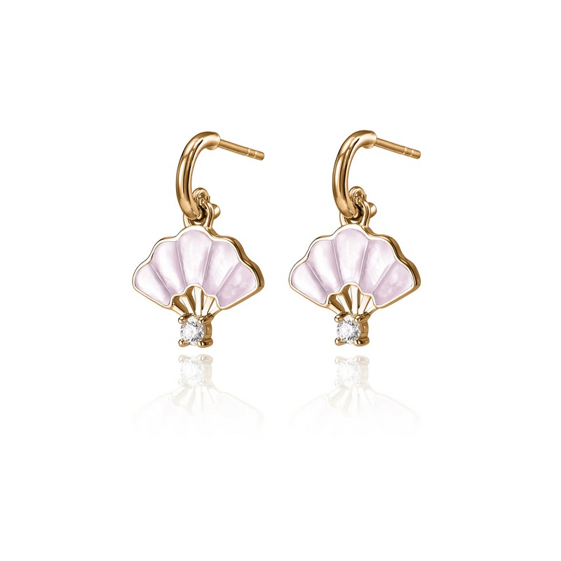 Khuyên tai (Floral Fan Dangle) - Hồng