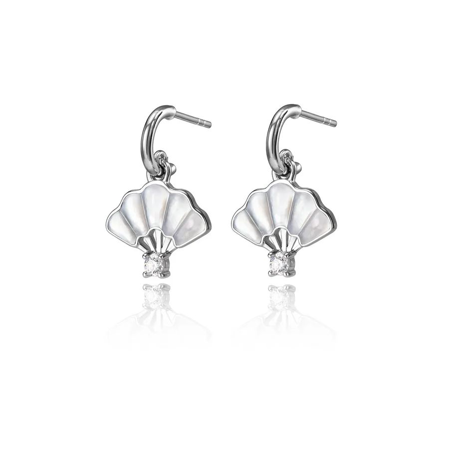 Khuyên tai - (Floral Fan Dangle) - Trắng