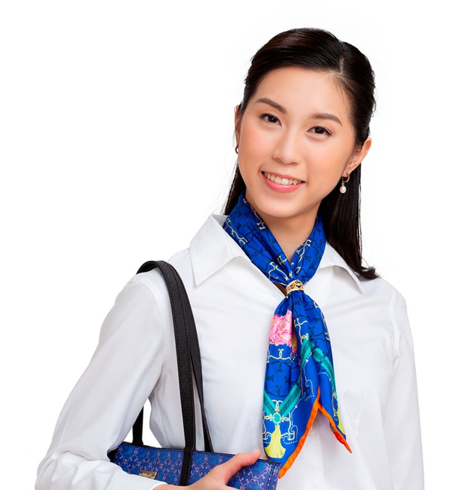 Khăn lụa Nét Tao Nhã Người Mãn Châu - Xanh dương (Manchurian Elegance)