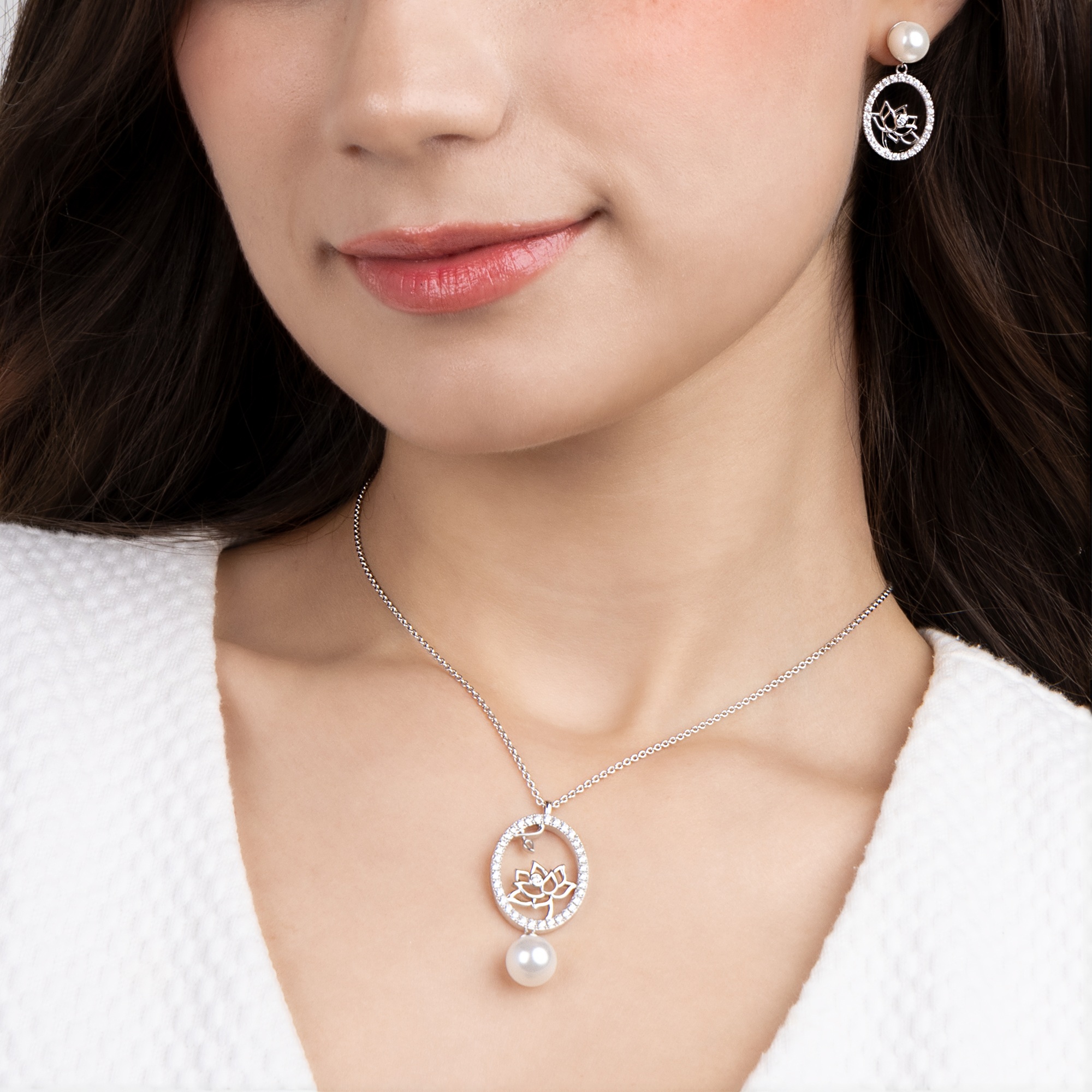 Dây chuyền - Màu bạc (Lotus Fairies Oval)