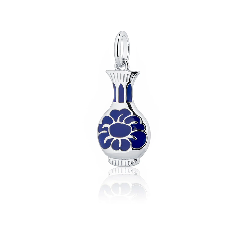 Phụ kiện trang sức (Charm trang trí) - (Porcelain Grace Silver)