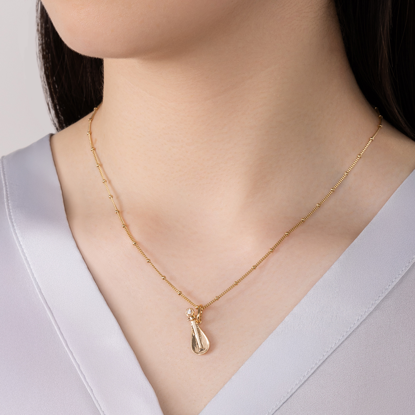 Phụ kiện trang sức (Charm trang trí) - Màu vàng (Pipa)