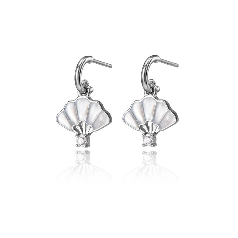Khuyên tai - (Floral Fan Dangle) - Trắng