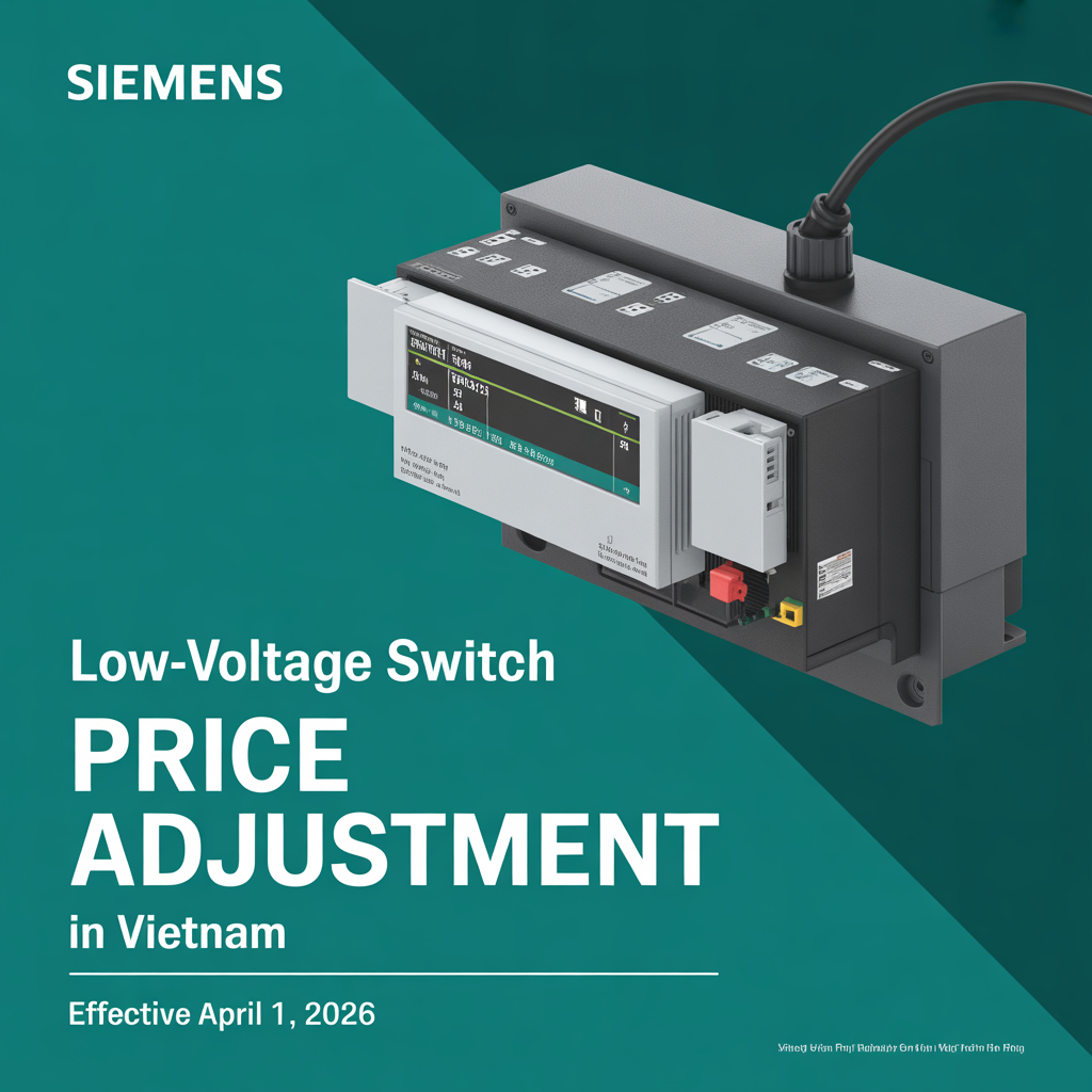 SIEMENS thông báo tăng giá sản phẩm thiết bị điện hạ thế 1.4.2026