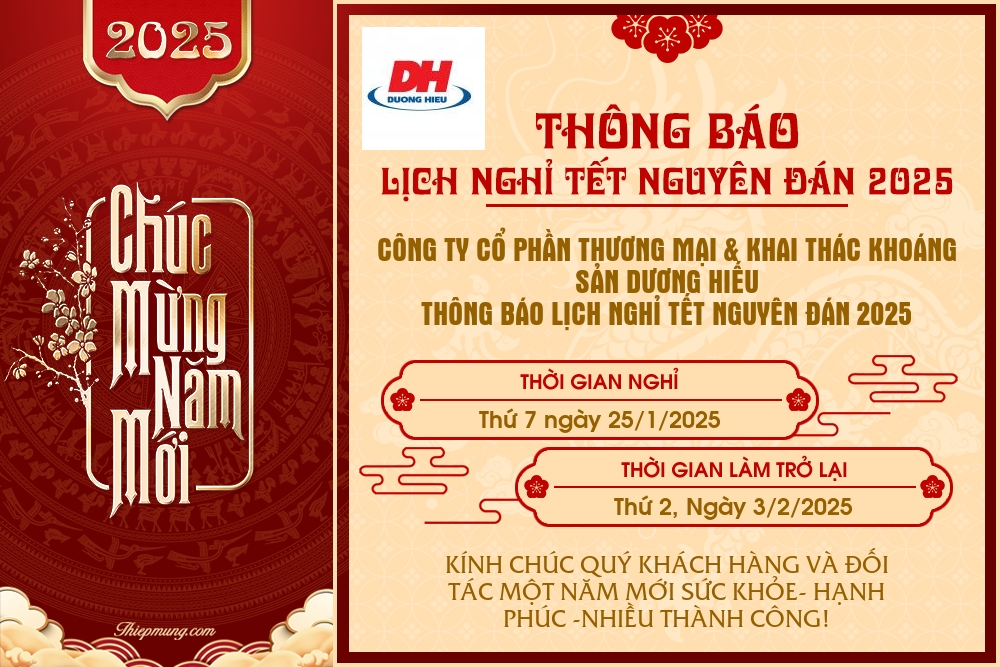 THÔNG BÁO NGHỈ TẾT ẤT TỴ 2025