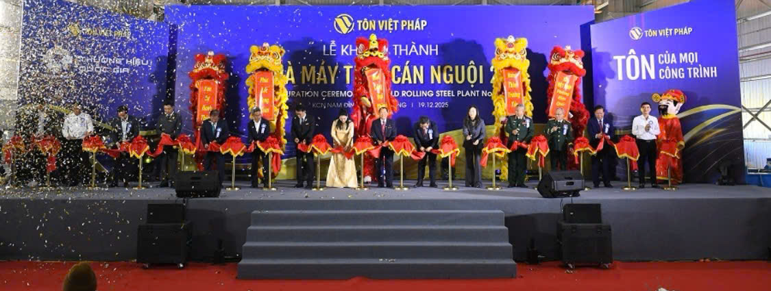 Tôn Việt Pháp khánh thành Nhà máy thép cán nguội 45 triệu USD