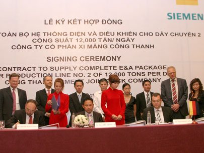 Siemens cung cấp thiết bị cho xi măng Công Thanh