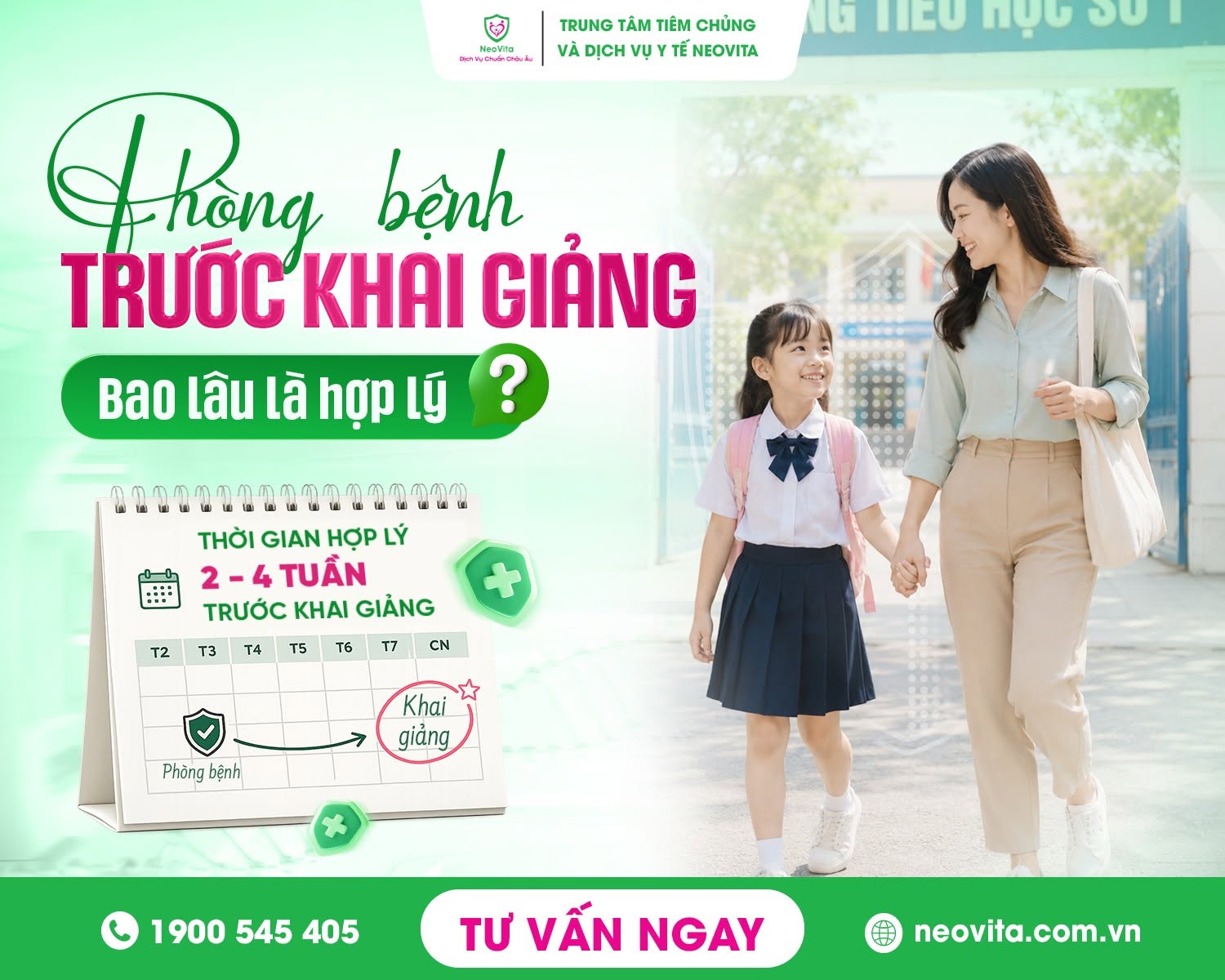 Phòng bệnh trước khai giảng bao lâu là hợp lý? Thời điểm vàng để bảo vệ sức khỏe cho trẻ trước năm học mới