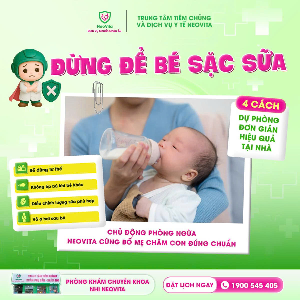 Trẻ bị sặc sữa: Nguyên nhân, dấu hiệu và cách phòng ngừa hiệu quả theo khuyến cáo bác sĩ