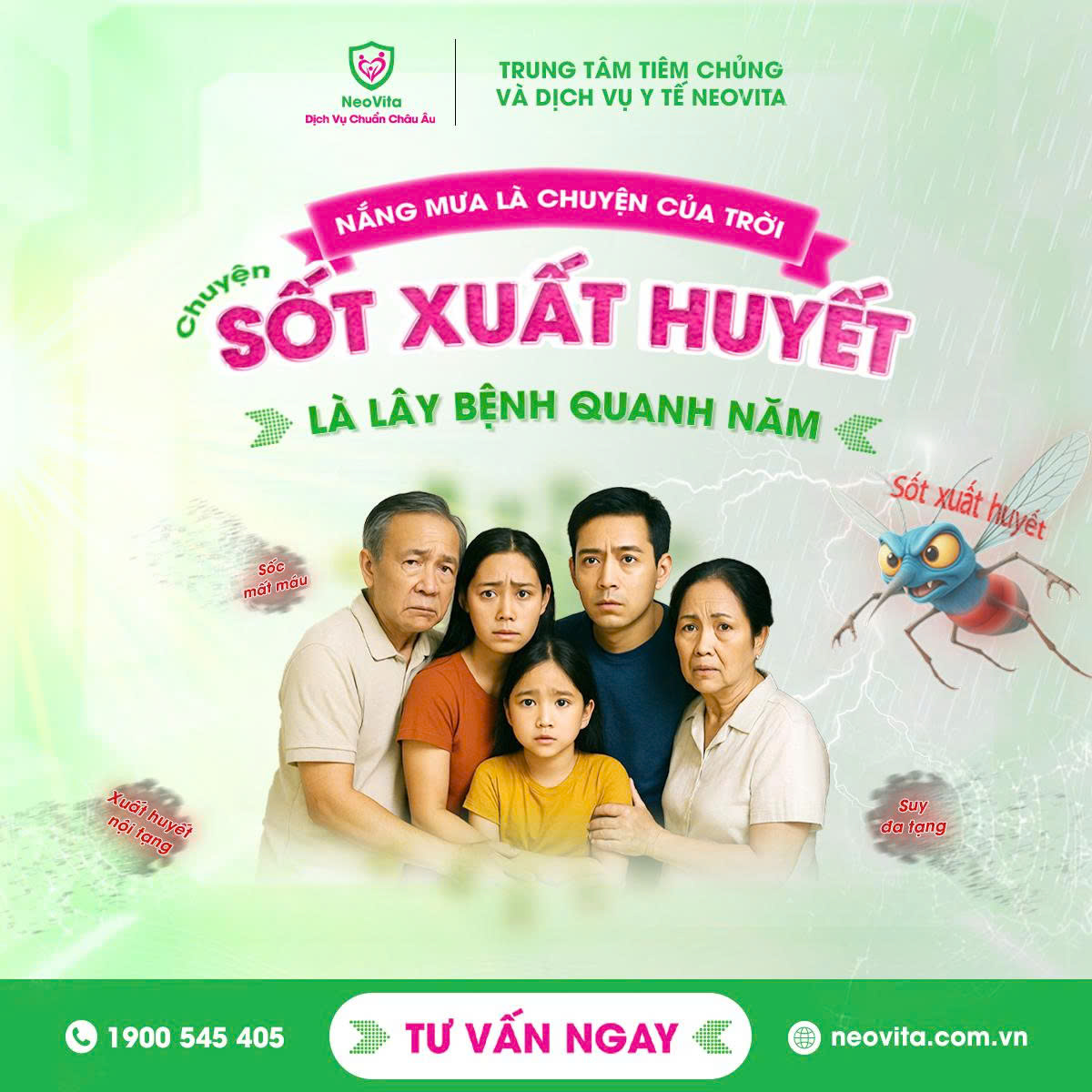Sốt xuất huyết đang gia tăng – Chủ động phòng bệnh trước khi quá muộn cùng NeoVita