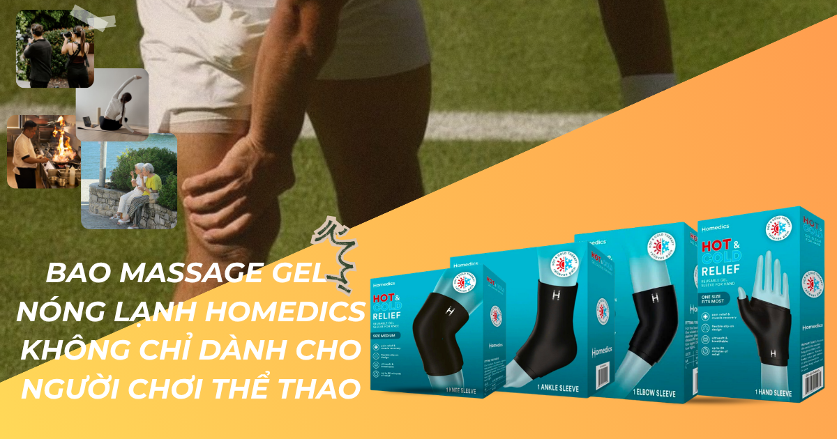 Bao massage gel nóng lạnh HoMedics: Không chỉ dành cho người chơi thể thao