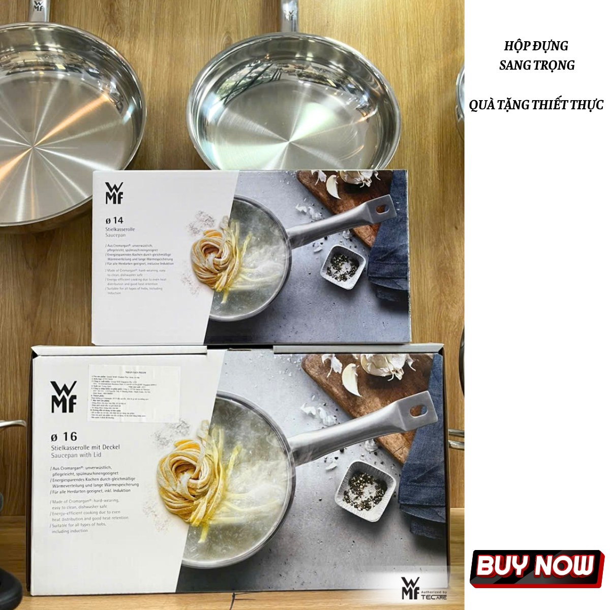 WMF quánh Diadem Plus ( Có Nắp ), thép không gỉ Cromargan - Size 16cm, dung tích 1,7L