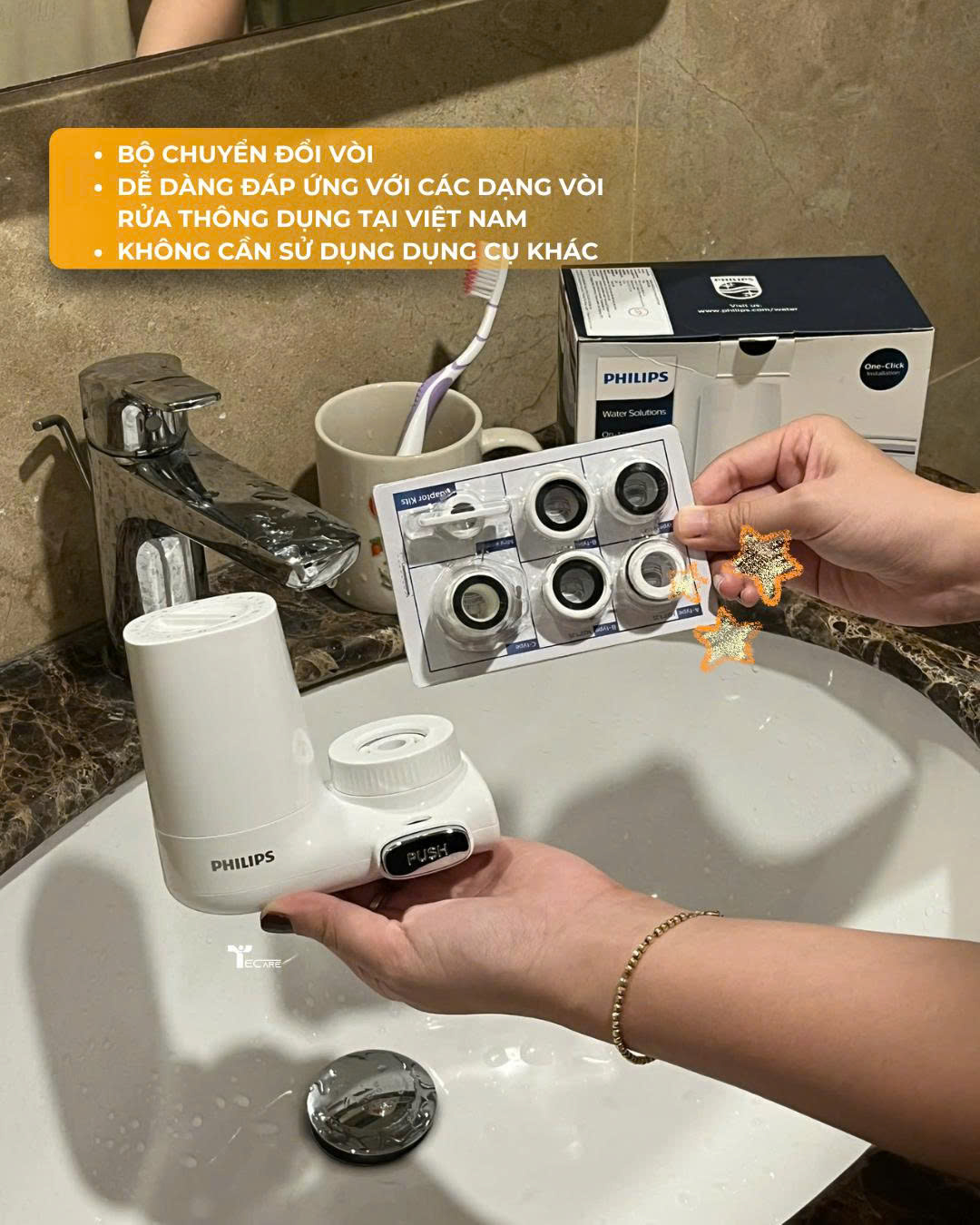 Philips lọc nước đầu vòi bồn rửa thực phẩm, rửa bát AWP3753/98