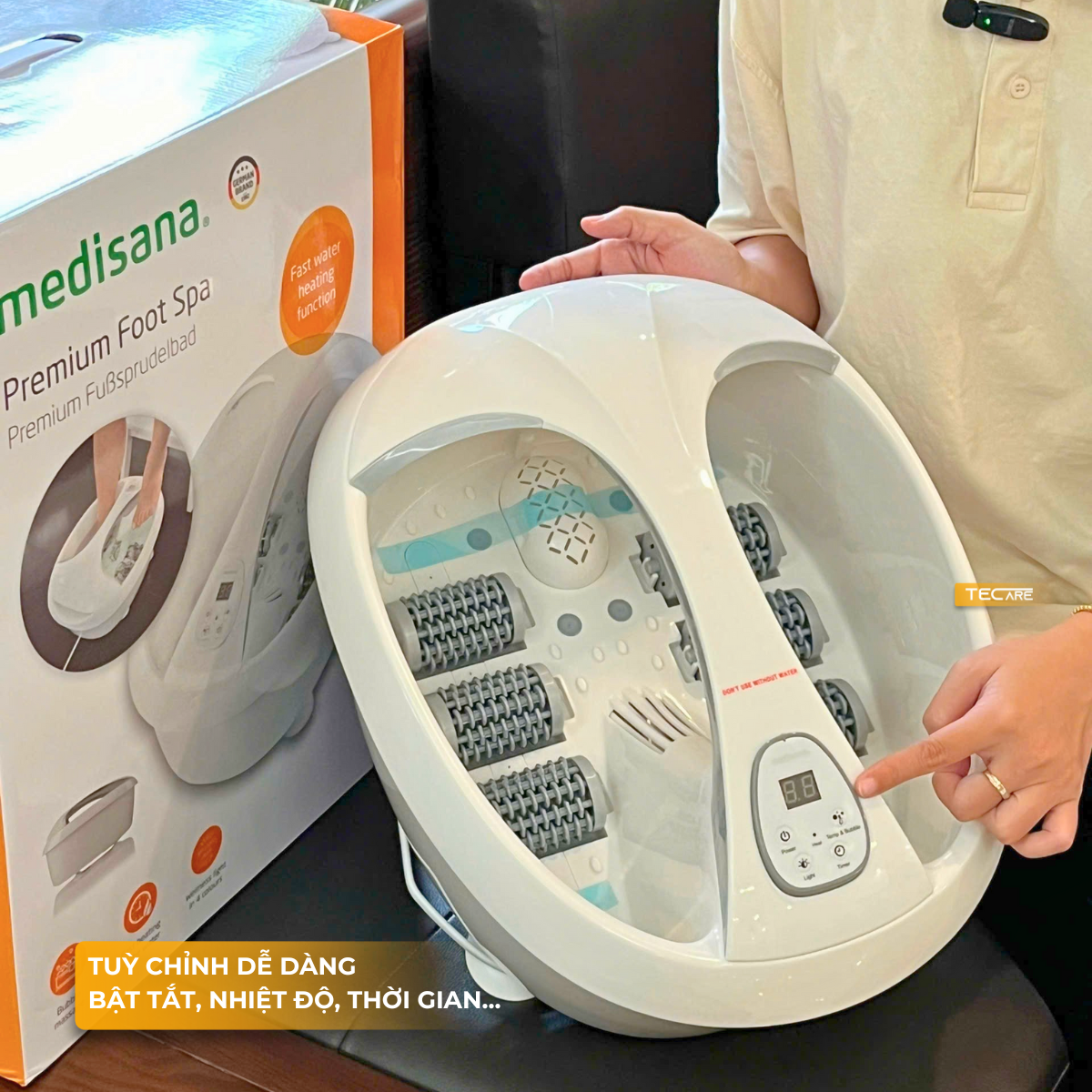 Medisana Bồn ngâm chân FS888 - Mua Combo Tặng kèm Vòi lọc hoa sen Cuckoo