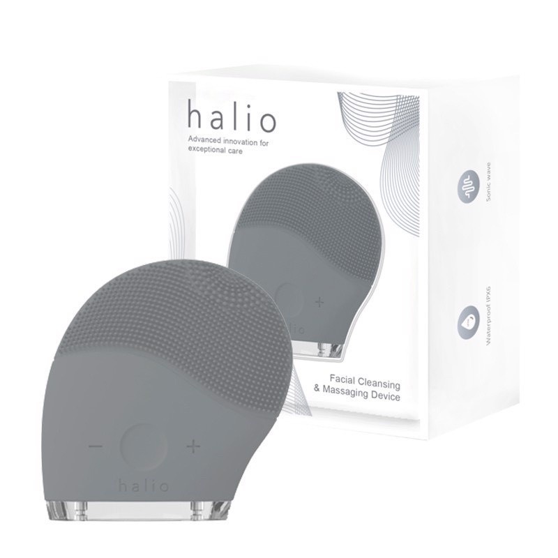 Halio Máy rửa mặt Facial Cleansing & Massaging Device - Xám, Hồng đậm, Hồng nhạt