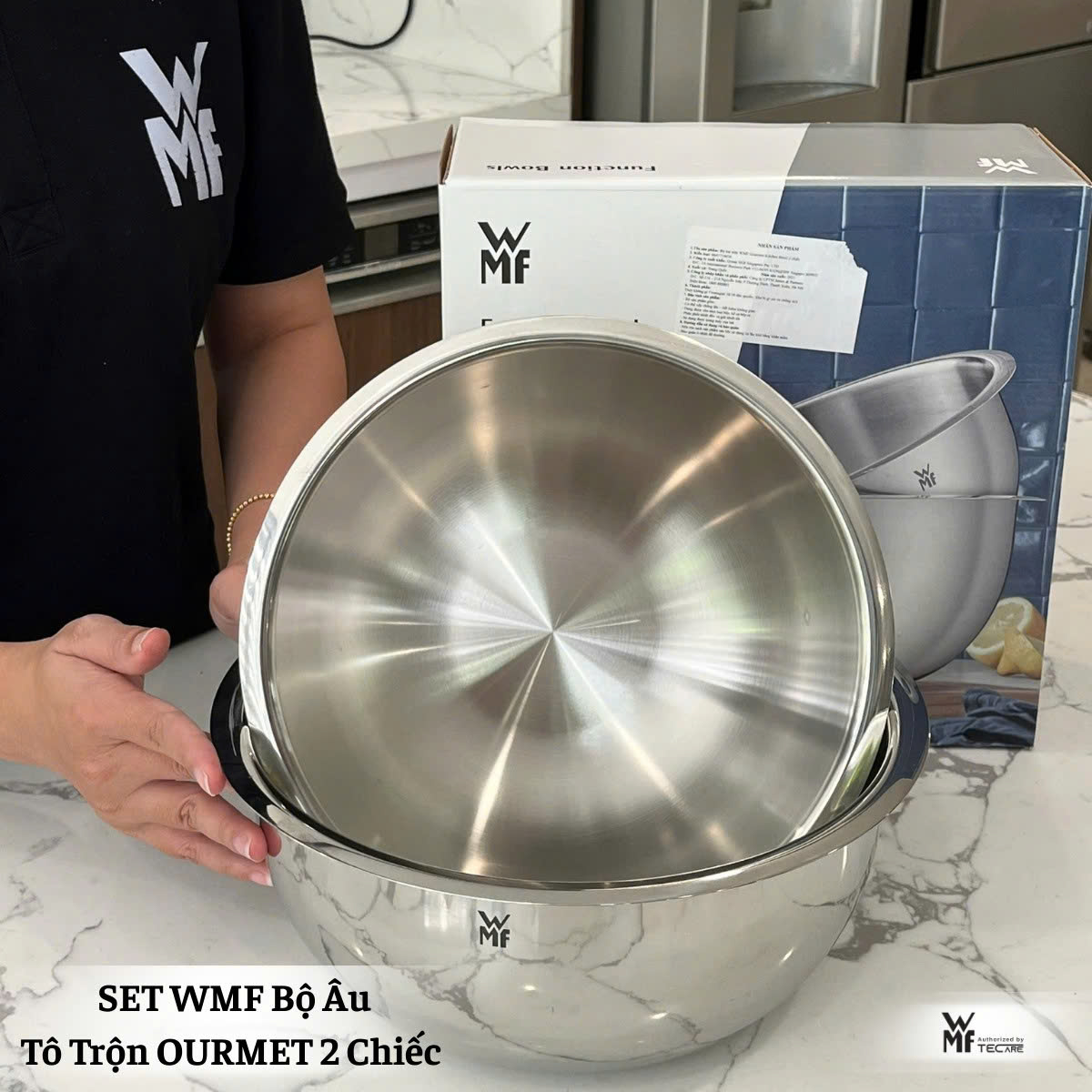 [COMBO MÙA HÈ] Set 2 Tô Trộn Gourmet + Bộ 2 Đôi Đũa WMF Thép Không Gỉ