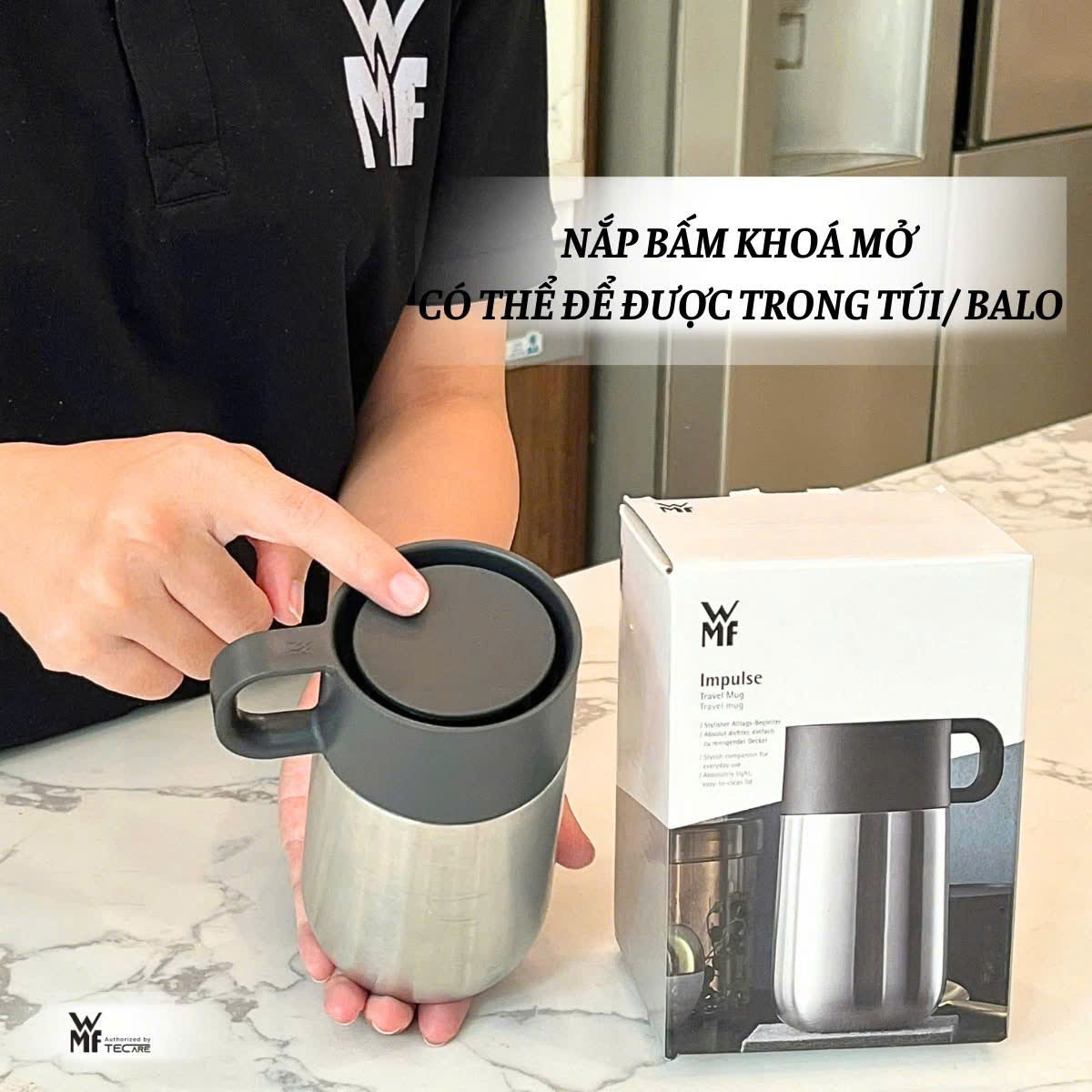 WMF Bình Giữ Nhiệt Chân Không IMPULSE TRAVEL Thép Không Gỉ - Dung tích 350ml