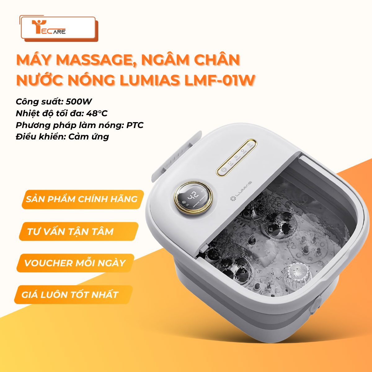 Lumias Bồn ngâm chân massage nước nóng LMF-01W