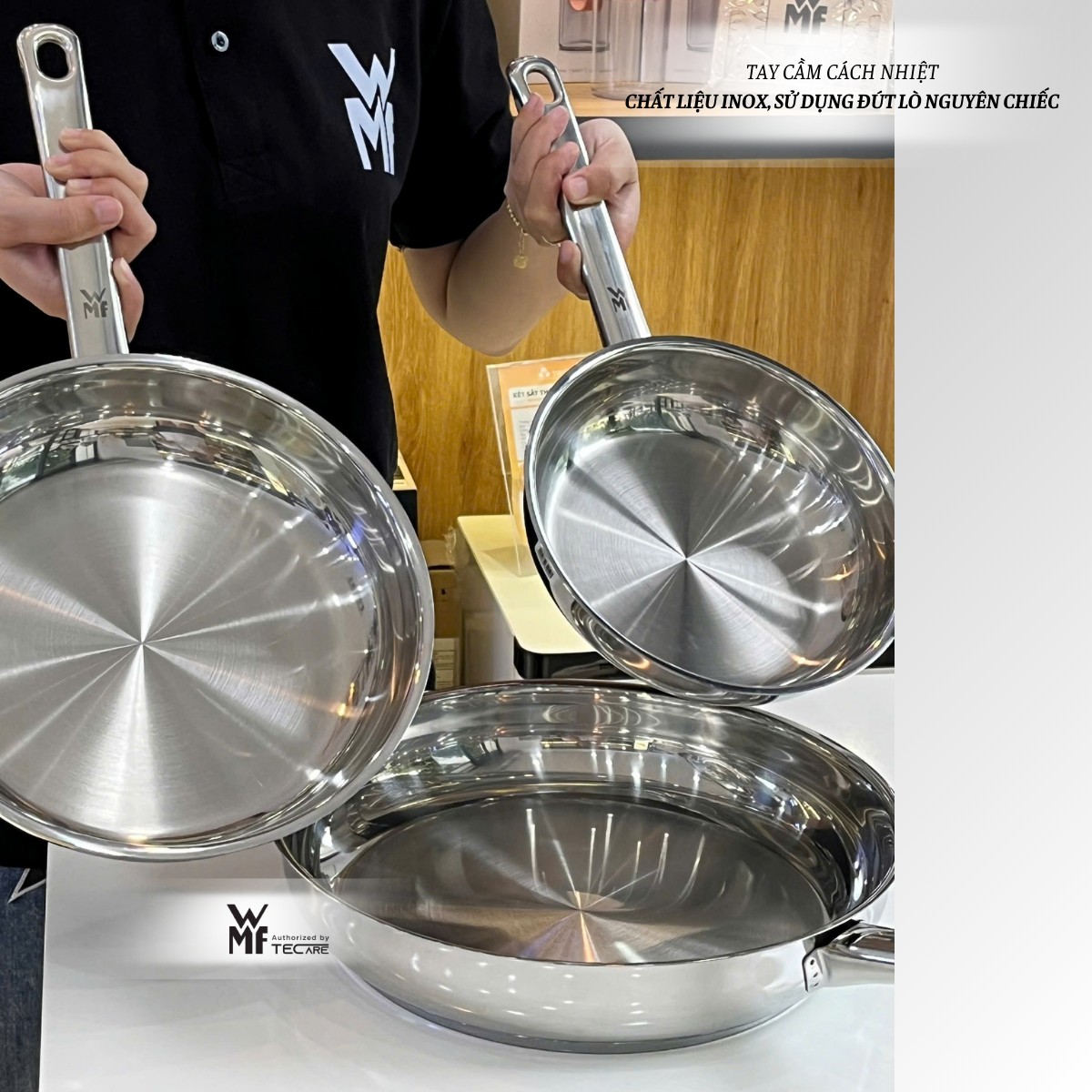 WMF Chảo thép Profi, thép không gỉ Cromargan - 20cm,24cm,28cm