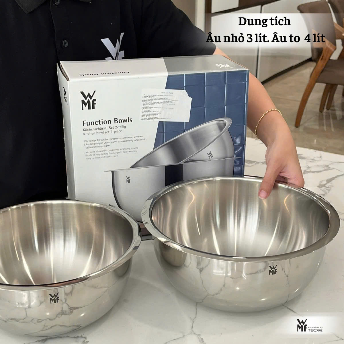 [COMBO MÙA HÈ] Set 2 Tô Trộn Gourmet + Bộ 2 Đôi Đũa WMF Thép Không Gỉ