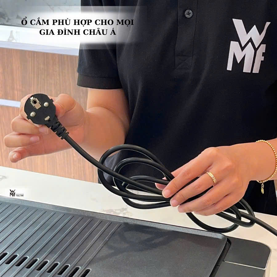 WMF bếp nướng Lono TGrill Flat-Ribbed, thép không gỉ Crormargan - công suất 2100W